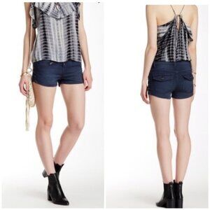 Free People Lone Ranger Button Fly Denim Shorts Size 25